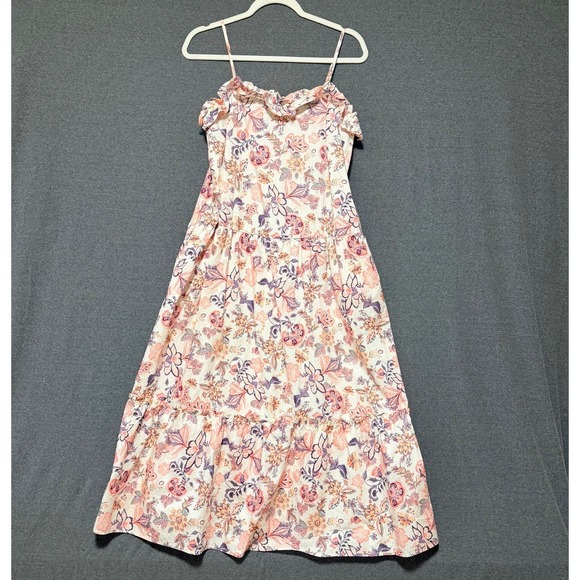 Who What Wear Dresses & Skirts - Sundress Tiered‎ Sleeveless Strappy Size S Cottagecore Beachy Pastel Floral